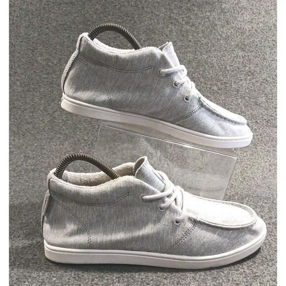 Roxy Women's Minnow Wally Mid Top Lace Up Jersey Shoe Gray Size 8 - Picture 2 of 16